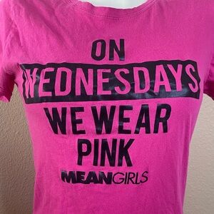 Mean Girls paramount pink cotton tshirt On Wednesdays We Wear Pink